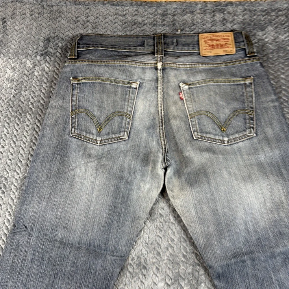 Vintage Levis 512 Slim Taper‎ Stretch Mens Jeans 33X34 Dark Blue
